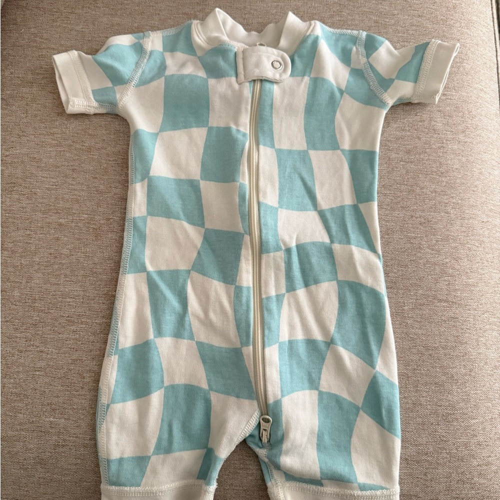 Hanna Andersson Checkerboard Short-Sleeve Sleeper